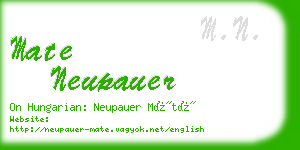 mate neupauer business card